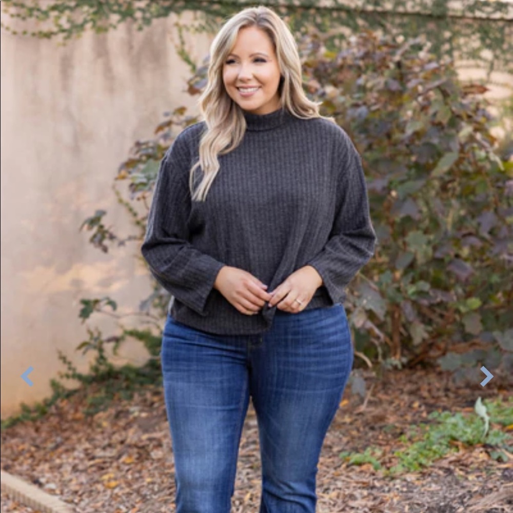 Chic Soul Mock Neck Sweater 2x